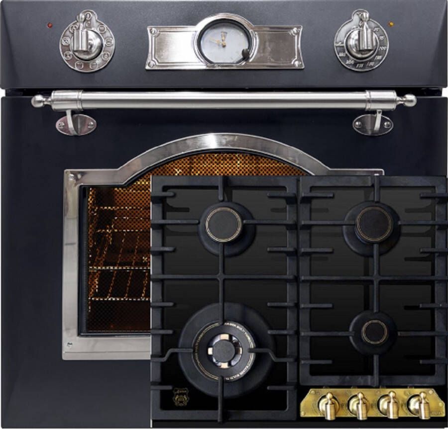 Kaiser inbouwoven EH 6355 Em Sil elektrische inbouwoven 60 cm 67L +KCG 6335 Em gaskookplaat 60 cm