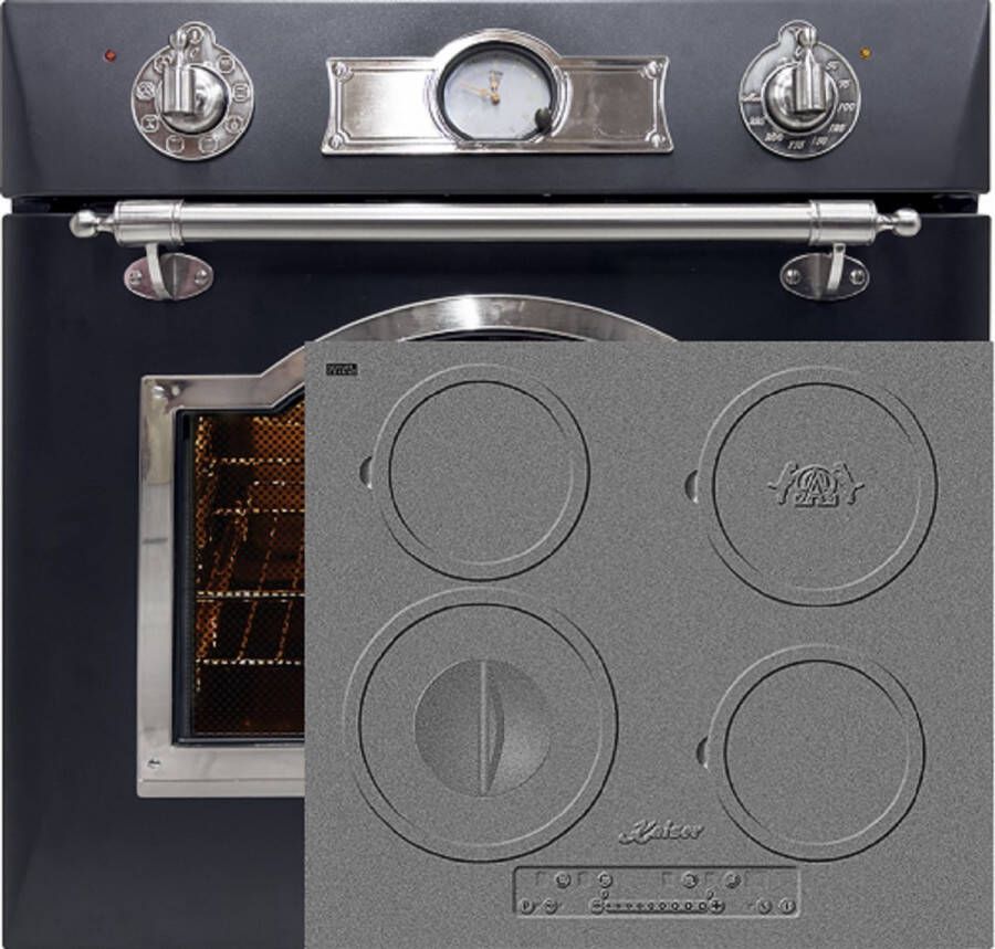 Kaiser inbouwoven EH 6355 Em Sil elektrische inbouwoven 60 cm 67L +KCT 6705 I Herd inductiekookplaat 60 cm