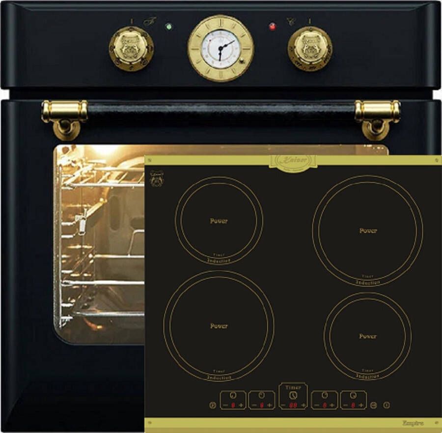 Kaiser Inbouwoven EH 6432 BE 68 L 60 cm+KCT 6195 IEm inductiekookplaat 60 cm