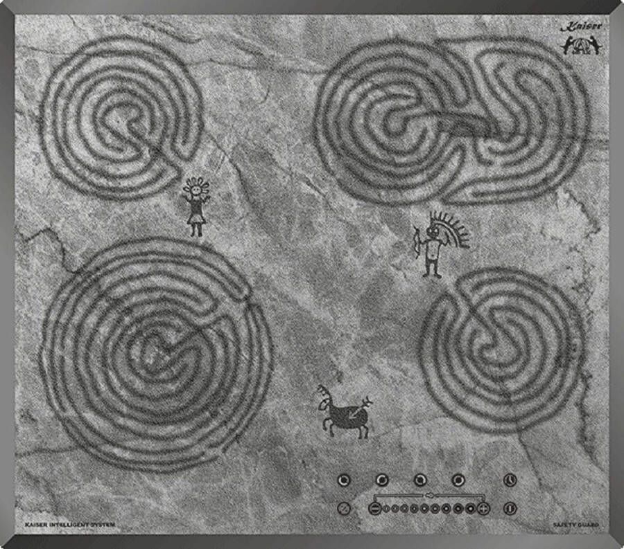 Kaiser inbouw elektrische kookplaat Glaskeramische kookplaat met motief KCT 6715 F Era 4 kookzones