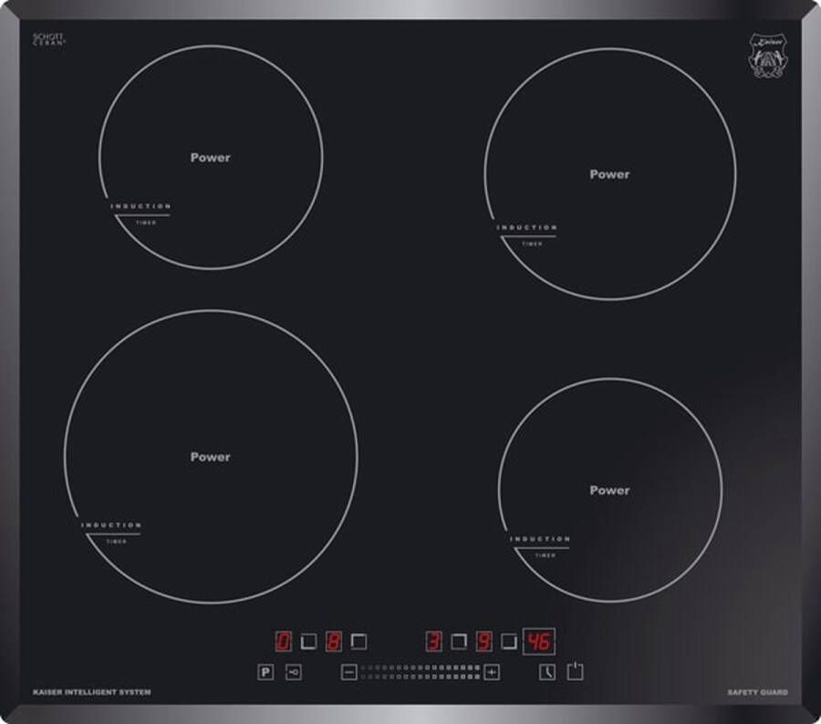 Kaiser inductiekookplaat KCT 6705 FI 60cm inbouwkookplaat 4 kookzones vermogensversterker