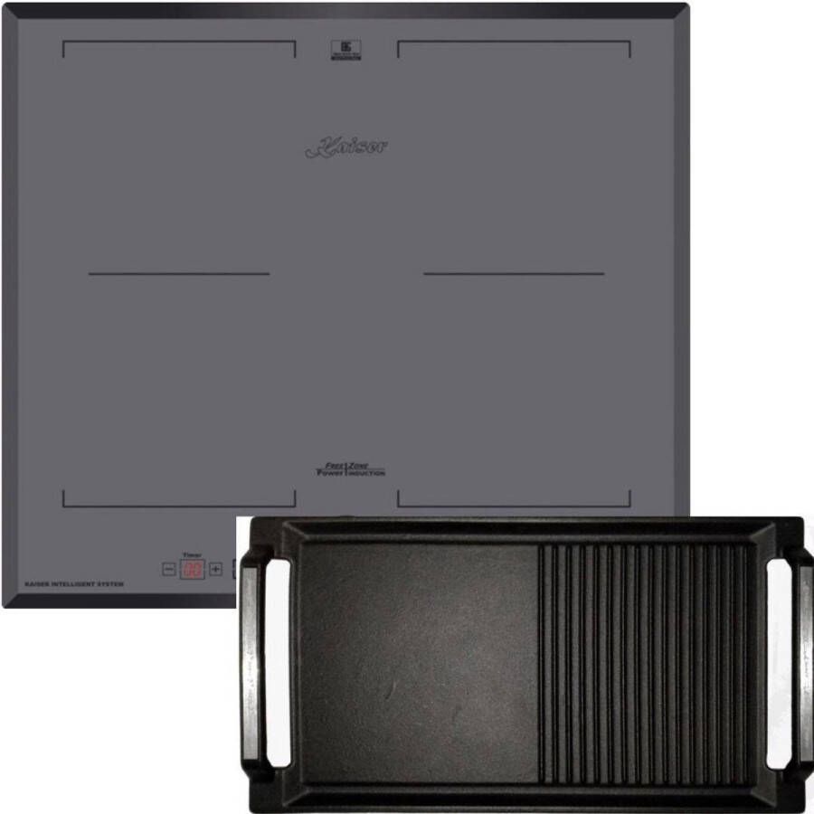 Kaiser inductiekookplaat KCT 6730 FIG+Grillplaat 60 cm inbouwkookplaat