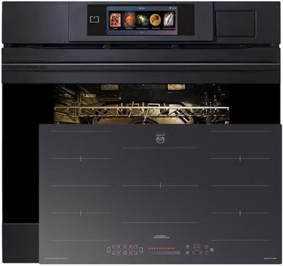 Kaiser Inbouwoven EH 6341 XXL Multi 37 multifunctionele elektrische stoomoven met stoomreiniging 60 cm +Anti-Scratch mat KCT 9110 FI inductiekookplaat met 5 QuickHeat inductiezones