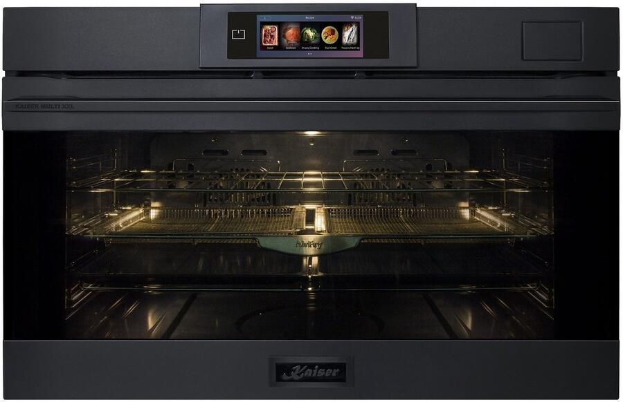Kaiser Inbouwoven- EH 9341 -90 cm – XXL inbouw stoomoven 133 liter 100% stoomgaren Air Fry Heetluchtsysteem PLUS infraroodgrill rijsfunctie pizza Sous Vide warmhouden en vele automatische programma s