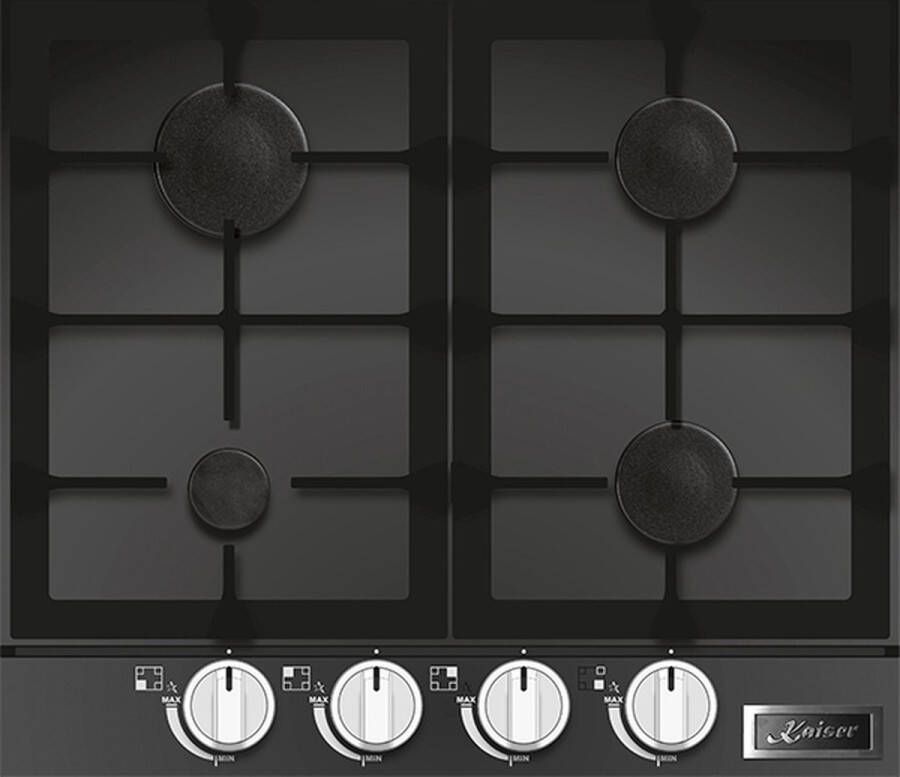 Kaiser KCG 6387 Turbo glaskeramische gaskookplaat 60 cm 4 branders 3 8 KW WOK