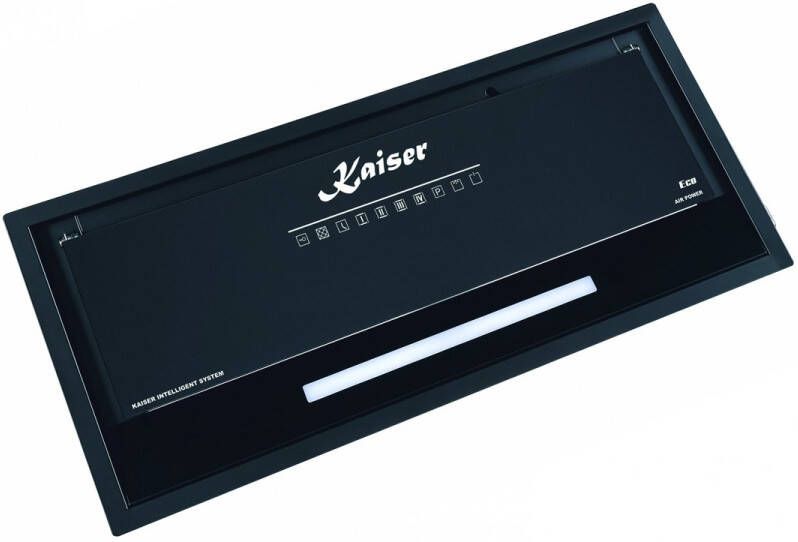 Kaiser Lufterbaustein afzuigkap EA 548 W Eco Zwart Glas Afzuigkap 52 cm 750 m³ u LED-verlichting
