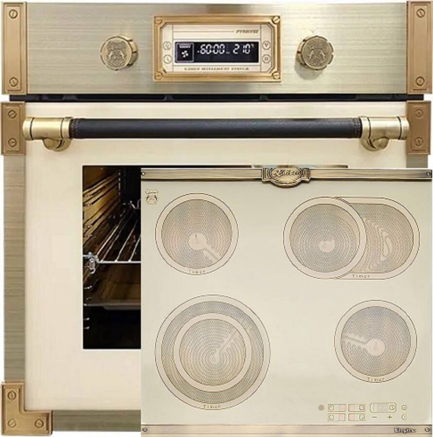 Kaiser Pyrolytische bakoven EH 6427 ElfAD 73L 60 cm + KCT 6185 ElfEm inbowelektrische kookplaat 60 cm