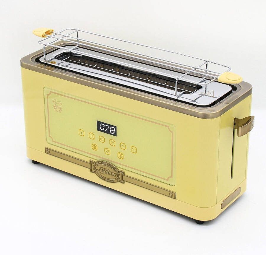 Kaiser broodrooster retro broodrooster retro T 4000 ElfEm taoster 6 verschillende toastniveaus ontdooifunctie opwarmfunctie broodjeswarmrooster