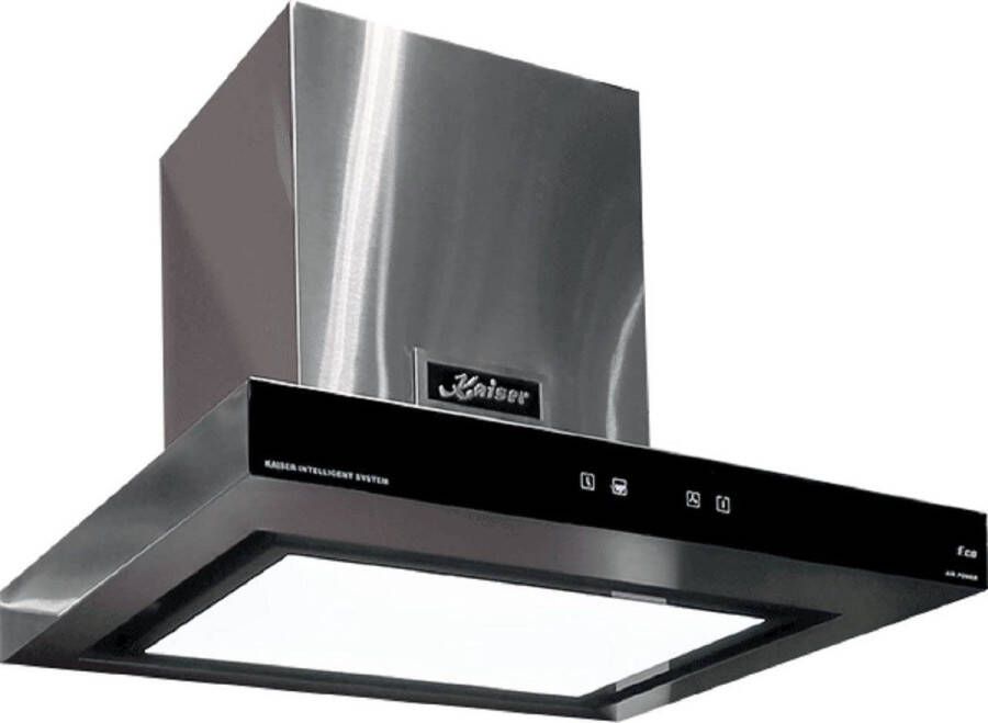 Kaiser wandafzuigkap AT 6433 Eco afzuigkap 60 cm 750 m³ h roestvrij staal wit verlicht glas