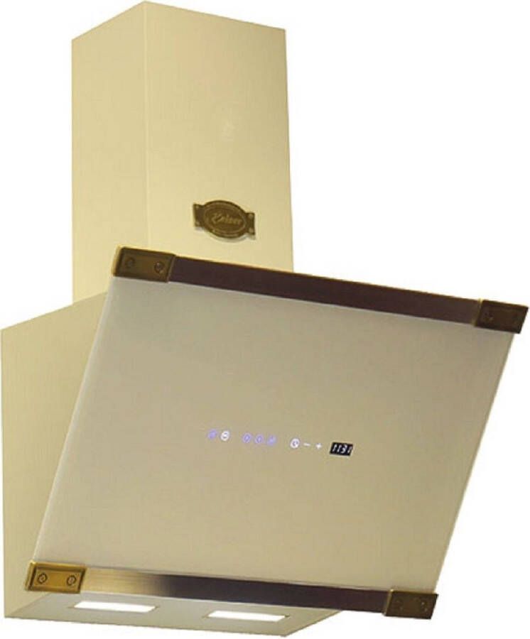 Kaiser wandbovendeksel AT 6445 ElfAD Eco 3 -Antique Gold- bovendeksel Afzuigkap 60 cm ivoorkleurig glas 1250 m³ h