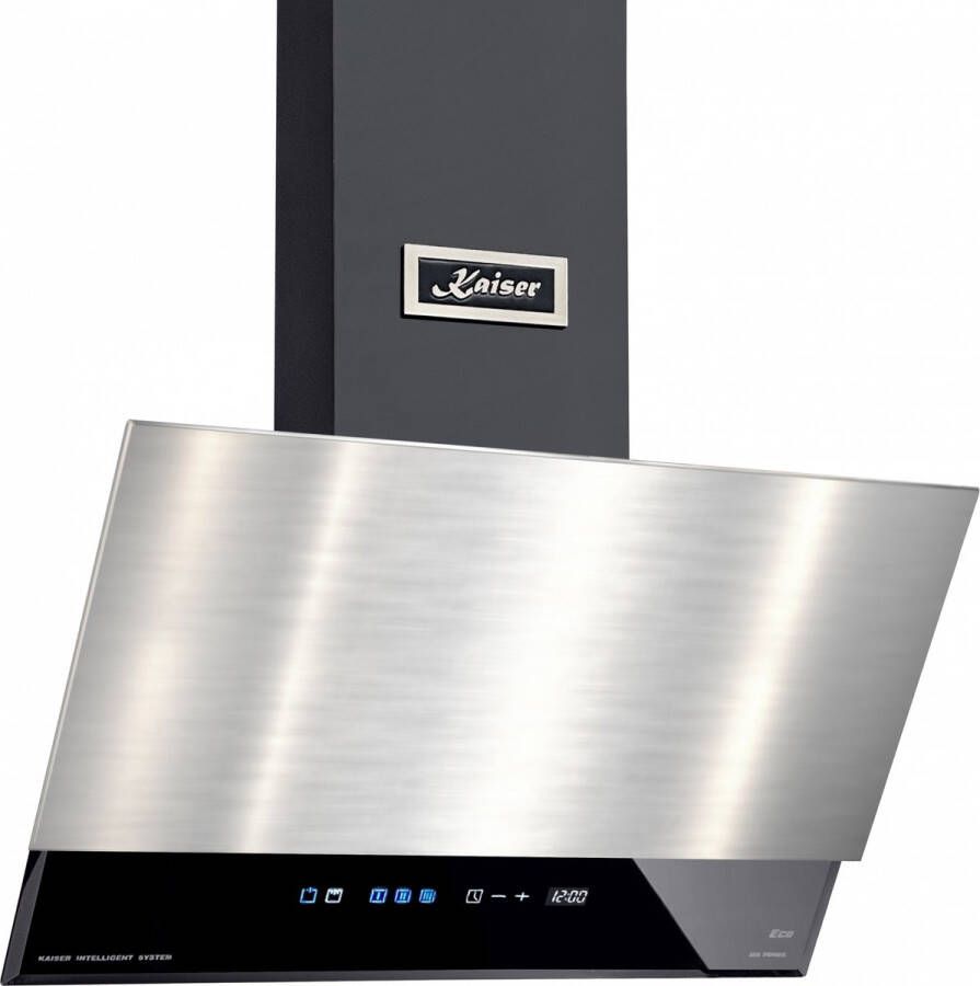 Kaiser Waskap AT 7410 FR ECO afzuigkap 70 cm roestvrij staal zwart glas 3 niveaus 1250m³ h