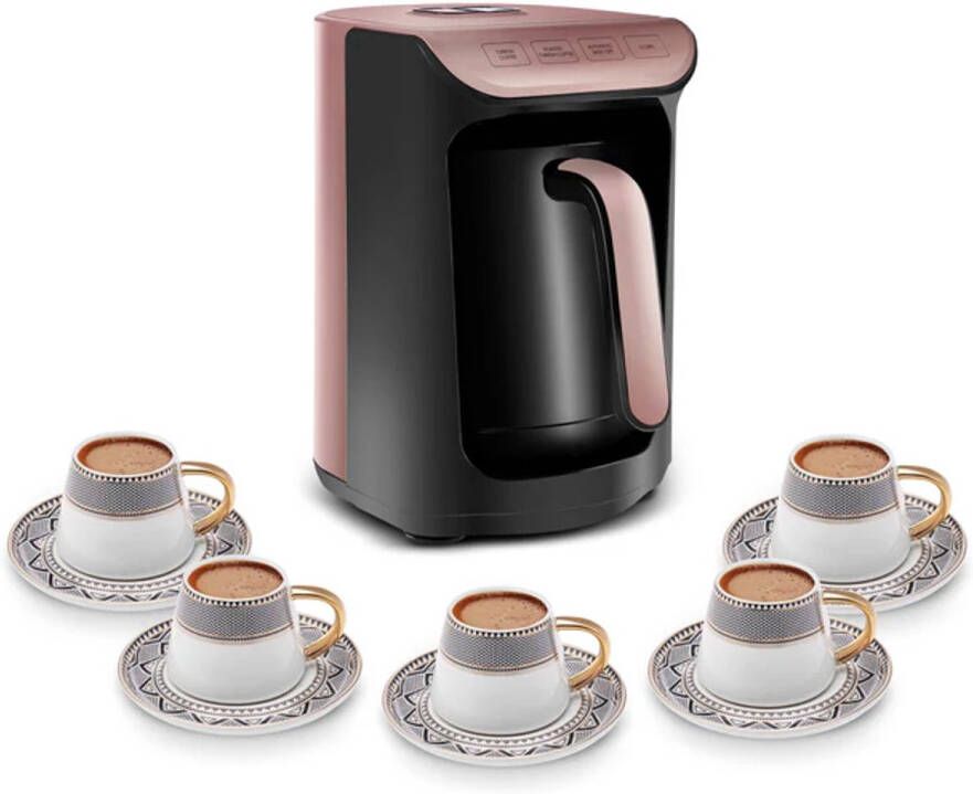 KARACA Hatır Koz – Rosegold Milky – Turkse Koffiezetapparaat – Capaciteit: 5 Kopjes – Koffiezetapparaat met Melkopschuimer - Foto 2