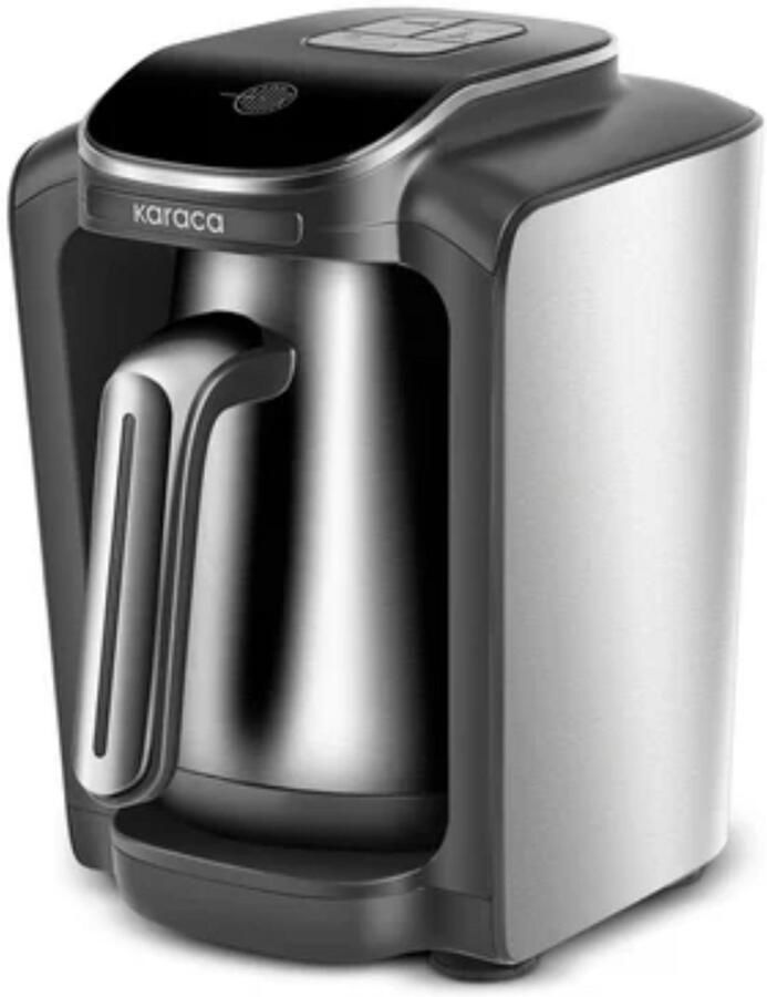 KARACA Hatır Neo Inox Turkse Koffiemachine – RVS Design – Automatische Turkse Koffiezetter – 1-4 Kopjes – Overkookbeveiliging – Zilver