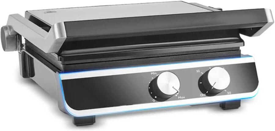 KARACA Nova Grill Contactgrill & Tosti-ijzer – 2000W – 6 Sneetjes – Timer – 180° Grill – RVS Inox