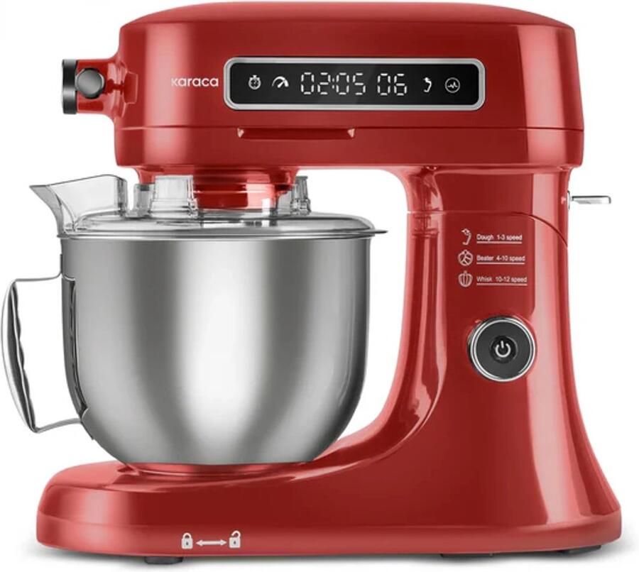 KARACA Standmixer 1600W – 5 Liter RVS Mengkom – 12 Snelheden – Timerfunctie – Ultra Stil – Gietijzeren Behuizing