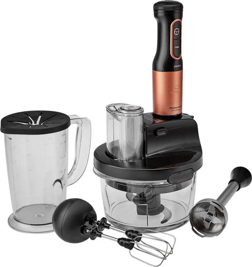 KARACA Mastermaid Prosteel Glazen Keukenrobot Lange Blender 2500 W Zwart Koper - Foto 2