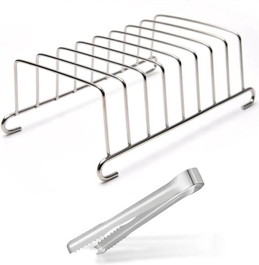 Karzo 1 broodrooster 1 magnetische broodtang airfryer-broodrooster roestvrijstalen broodrooster