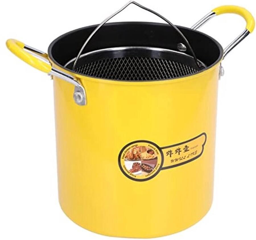 Karzo 3L roestvrijstalen mini-friteuse met oliefilter en deksel voor thuisgebruik olie-afvoernetontwerp voor friteuses van roestvrij staal friteuse