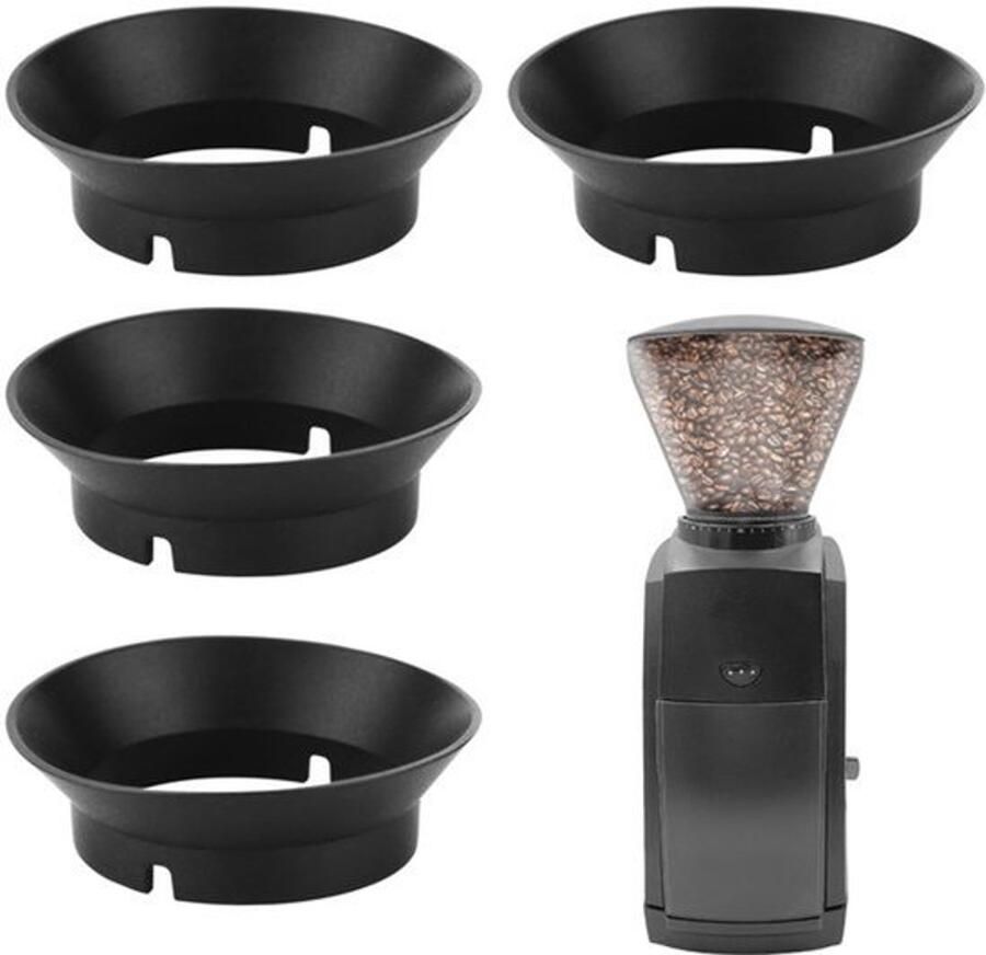 Karzo 4st Pakking vervanging voor Baratza Encore Grinder Siliconen Koffiemolen Pakking Koffie vervanging Ring voor Baratza Virtuoso Koffiemolen & Elektrische Conische Burr Koffiemolen (Zwart)