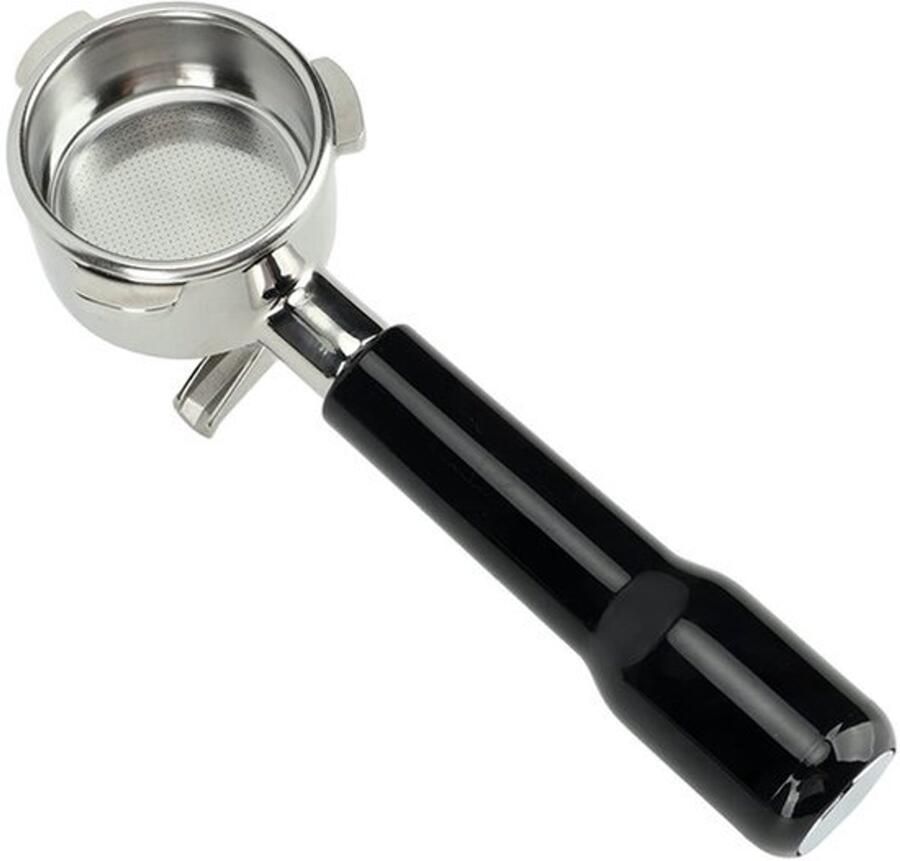 Karzo 54mm Koffie Filterhouder Dubbele Stroom Roestvrijstalen Portafilter voor Koffiemachine (ZWART)