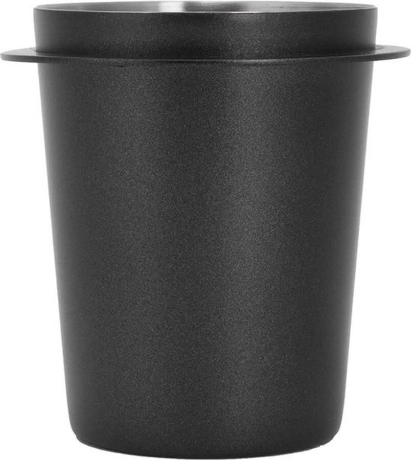 Karzo 58 mm espresso koffie portafilter doseerbeker koffie doseerbeker roestvrijstalen doseerbeker mok poedertoevoer deel voor espressomachine doe-het-zelf gereedschap accessoires (58 mm zwart) 58mm 2 3in
