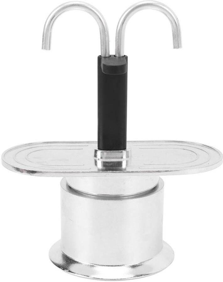 Karzo Aluminium Espresso Kookplaat Pot Express Koffiezetapparaat Percolator Italiaanse Klassieke Mokka Machine voor en Cubaans Cafe Brouwen Mini Dubbele Maker Roestvrij Staal