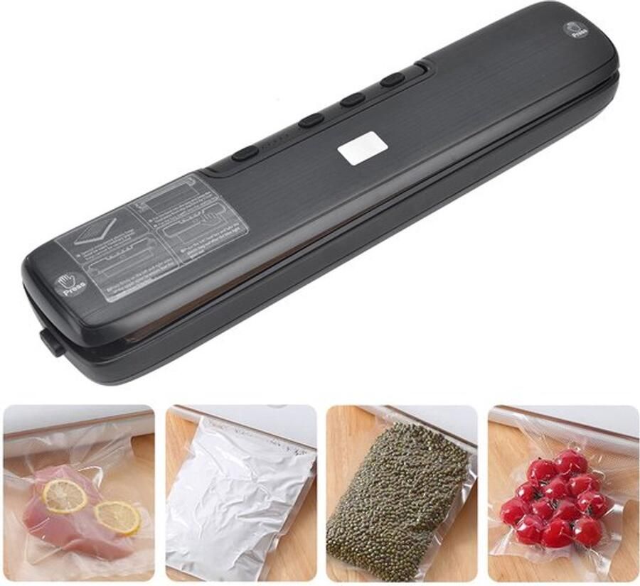 Karzo Automatische vacuümmachine voor voedsel voedselconserveringsmachine voor natte en droge opslag met brede afdichtstrip voor langdurige opslag (Europese regelgeving (110-240 V))