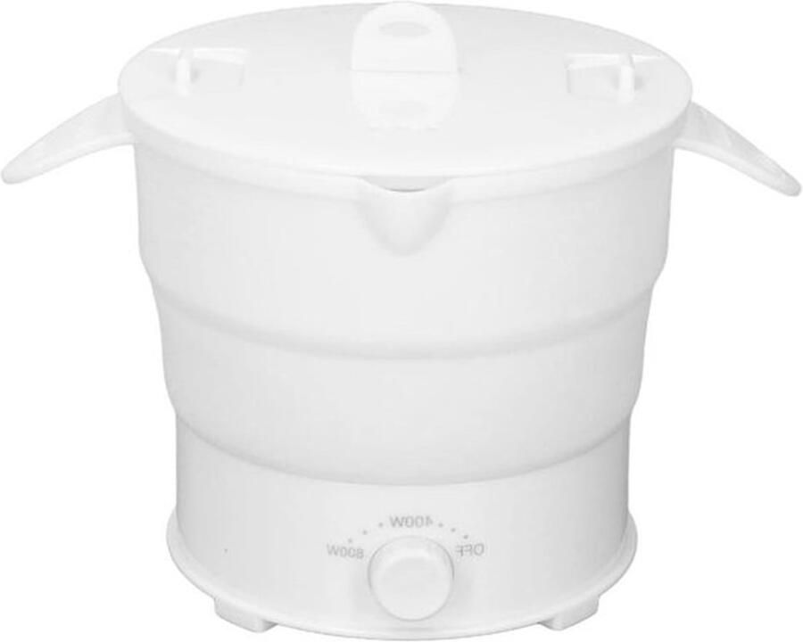 Karzo Draagbare Elektrische Hot Pot Kookpan met Eenvormige Verwarming 1.2L 2 Snelheden Regelknop Opvouwbaar en Multifunctioneel voor Kantoor en Studentenhuis