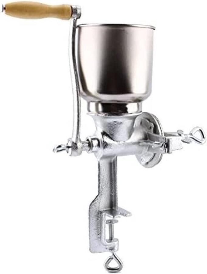 Karzo Handmatige gietijzeren graanmolen koffiemolen bonenmolen handmatig verstelbaar met grote en tafeltang voor havermout noten peper maïsmolen handmatig veelkleurig