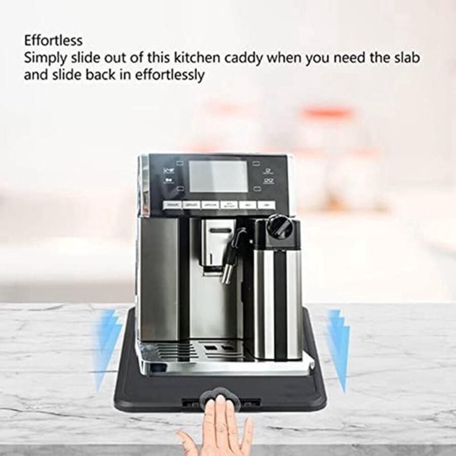 Karzo Keuken Glijdend Blad Koffiezetapparaat Glijdende Mes Vierkante Rek Basis Koffiezetapparaat Beweegbare Bord Voor Stand Mixer Airfryer Broodrooster Blender 16.1 X 11.8 Inch