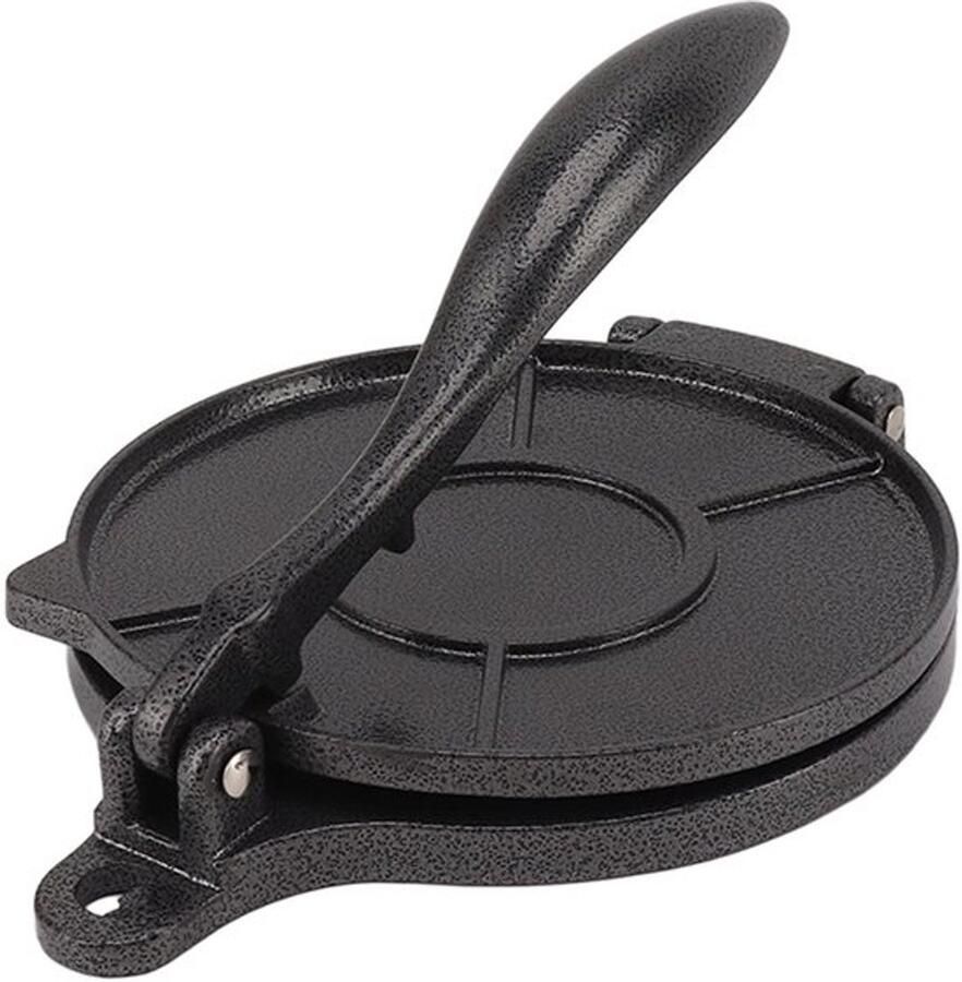 Karzo Roti Maker duurzame multifunctionele aluminiumlegering efficiënte tortillapers veilige handleiding voor de keuken (20 cm zwart)