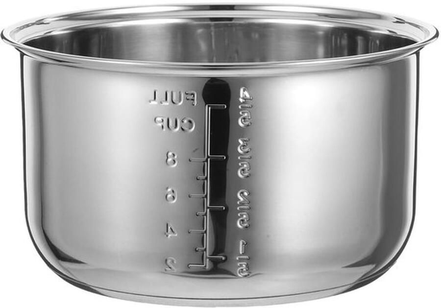 Karzo RVS Rijstkoker Vervangende Binnenpan 4 Liter voor Merken voor Koken Pap Koken Makkelijk te Reinigen