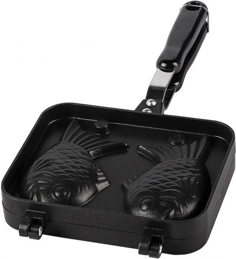 Karzo Wafelijzer in de vorm van een vis Bakvormen voor wafels RVS mold Thuis bakken Feestelijk dessert Non-stick coating