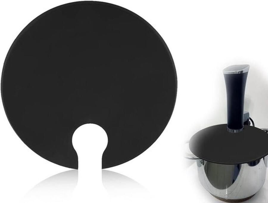 Karzo Zwarte siliconen sous-vide deksel voor precisiegaren geschikt voor sous-vide containers met flexibele en hittebestendige eigenschappen voor eenvoudig gebruik