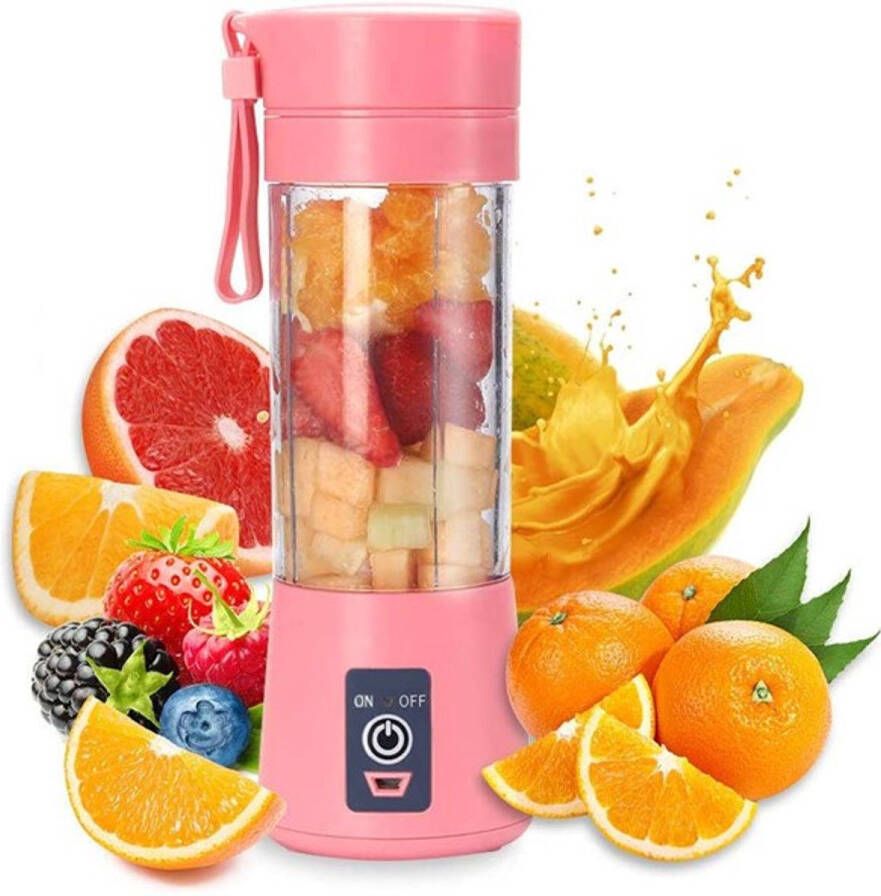 KAUFFMANN Blend 2 Go PRO Draagbare Blender On the Go Mini Smoothie Maker Draadloos & Oplaadbaar Voor Onderweg To Go Beker Blauw