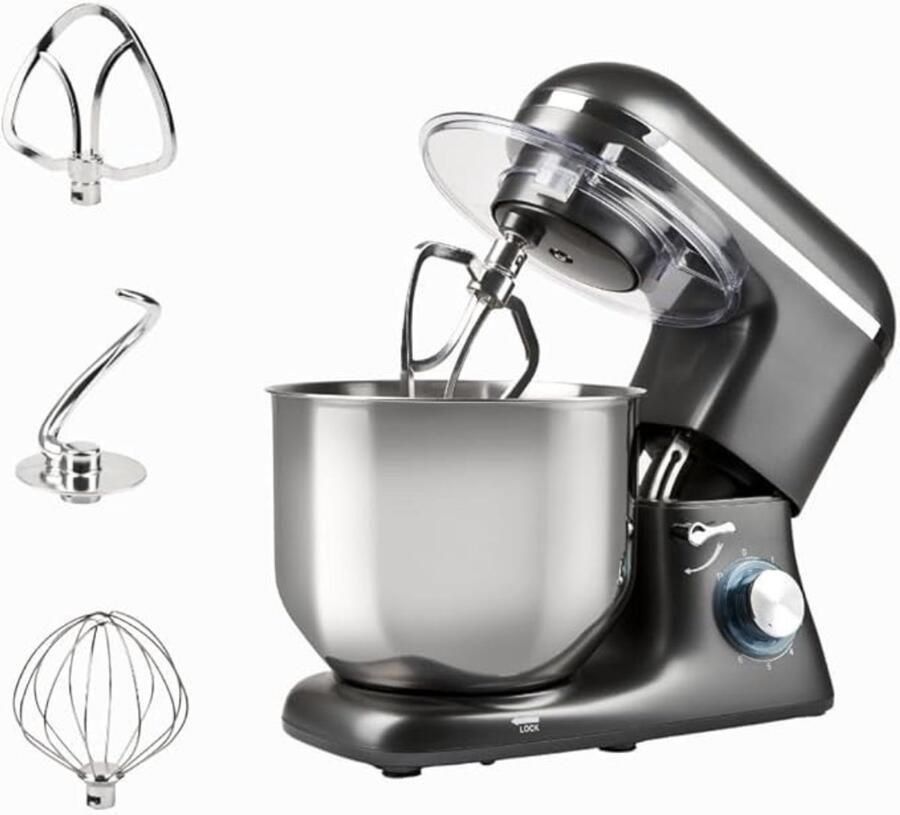 Kavo -Deegmachine Mixer met Kneedhaak Kneedmachine Grijs 34cm x 25cm x 38cm