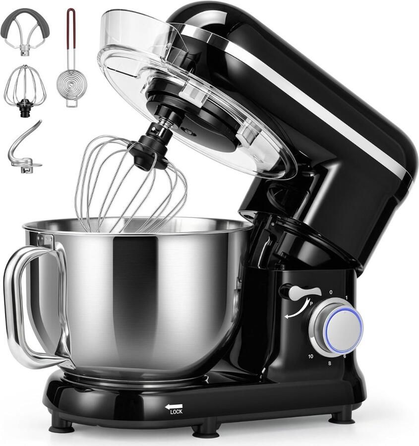 Kavo Deegmachine Mixer met Kneedhaak Kneedmachine Zwart 39cm x 22cm x 48cm