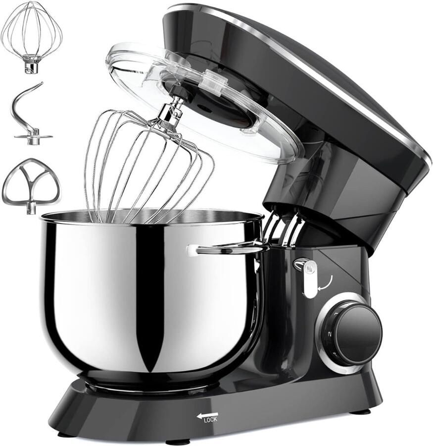Kavo Deegmachine Mixer met Kneedhaak Kneedmachine Zwart 42cm x 36cm x 27cm