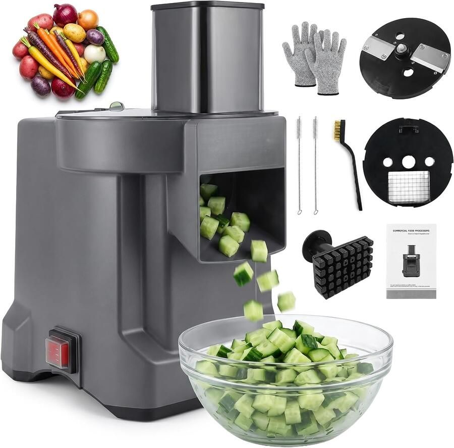 Kavora Groentensnijder Electrisch Groentesnijder Multifunctioneel Zwart Wit 21cm x 22cm x 34cm