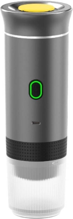 Draagbare elektrische espressomachine 3-in-1 capsule koffiepoedermaker compatibel met originele Nespresso-capsules andere capsules en gemalen koffie zelfverwarmende reis-koffiezetapparaat Grijs - Foto 3