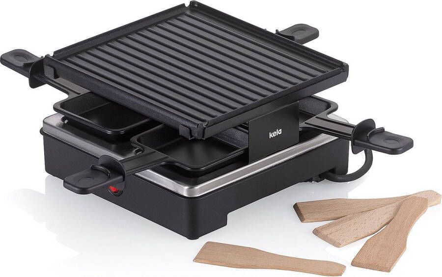 Kela Raclette Gourmetplaat 4 Pers 600W |Geneva
