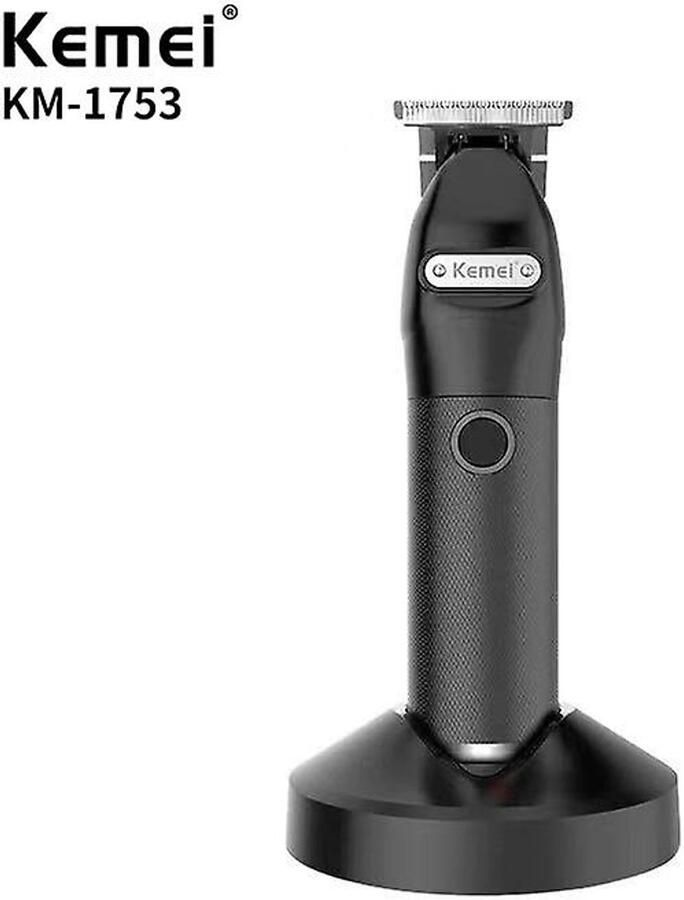 Kemei Km 1753 Elektrische Professionele Tondeuse Usb Snel Opladen Mannen Haar Trimmer Met Oplaadbasis Haar Snijmachine