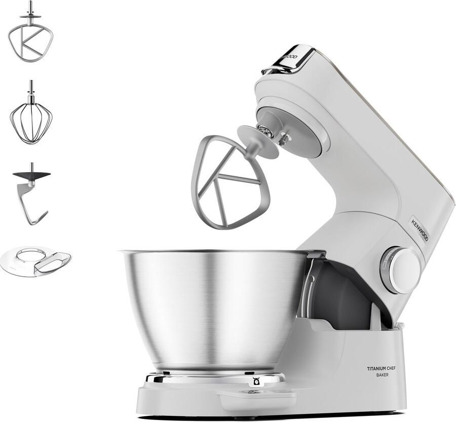 Kenwood Titanium Chef Baker keukenmachine 1200 W 5 l Zilver Ingebouwde weegschalen