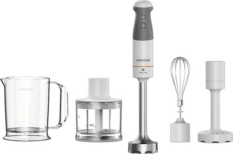 Kenwood HBM40.306WH blender Staafmixer 850 W Grijs Transparant Wit
