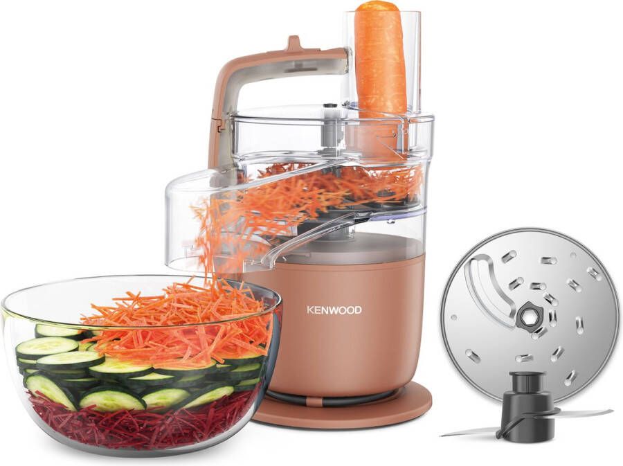 Kenwood MultiPro Go Foodprocessor FDP22.130RD Snij Rasp direct op je bord Opbergen in je keukenlade Veelzijdig: hakken snijden raspen Vaatwasser bestendige accessoires -[onderdeel GO collectie] - Foto 2