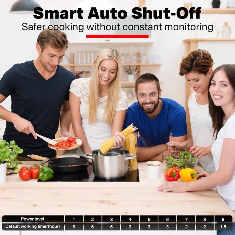Keramische Kookplaat Elektrisch fornuis Dagelijks koken Slider touch control 60 cm Zwart