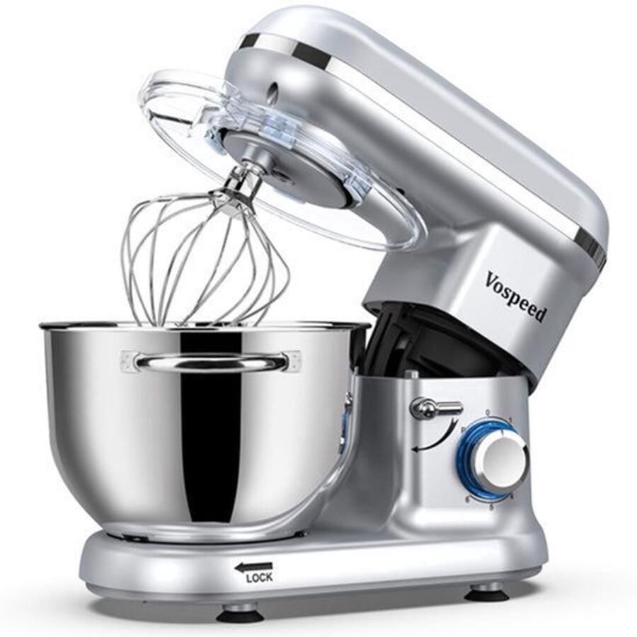 Keukenmachine Elektrisch 1500 W Vermogen 6 2 QT Mengkom Zilver Kneedmachine Mixer