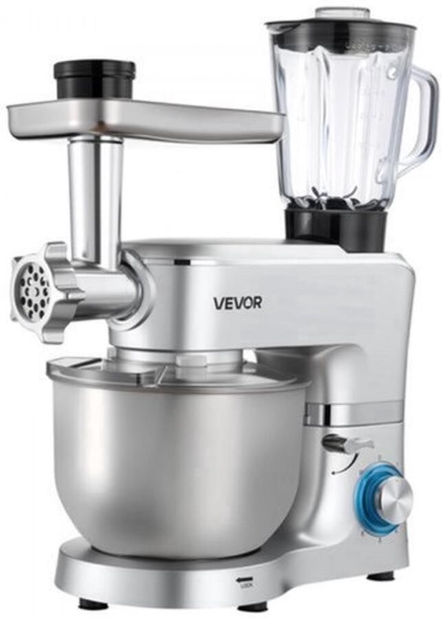 Keukenmachine Elektrisch 1500 W Vermogen 6 Liter Roestvrijstalen Kom ABS Materiaal Multifunctioneel Mixapparaat