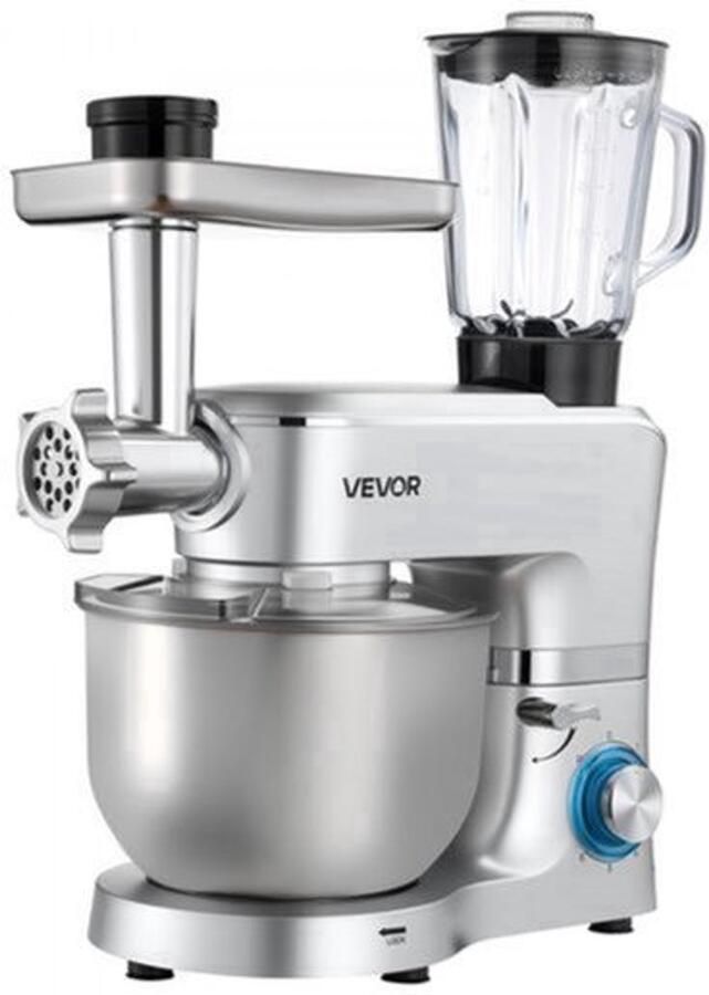 Keukenmachine Elektrisch 1500 W Vermogen 6 Liter Roestvrijstalen Kom ABS Materiaal Multifunctioneel Mixapparaat
