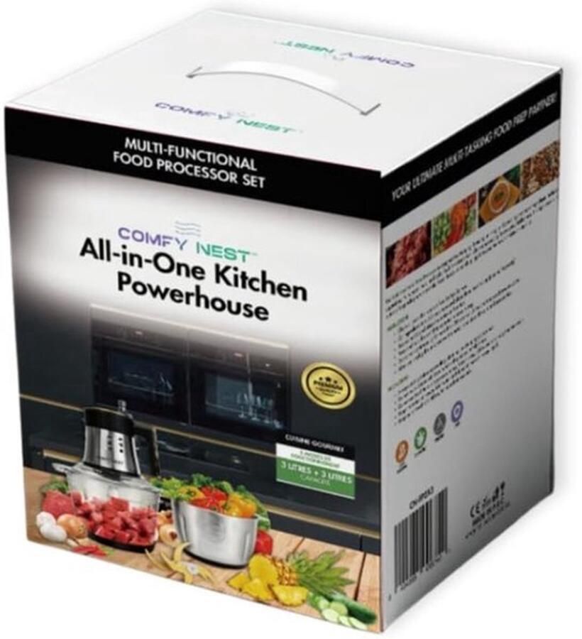 Keukenmachine Multifunctioneel 3-in-1 2 Kommen 3 L 200 W